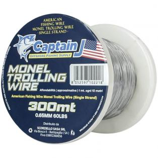 CAPTAIN J. MONEL TROLLING WIRE 300MT 0.65MM 60LBS
